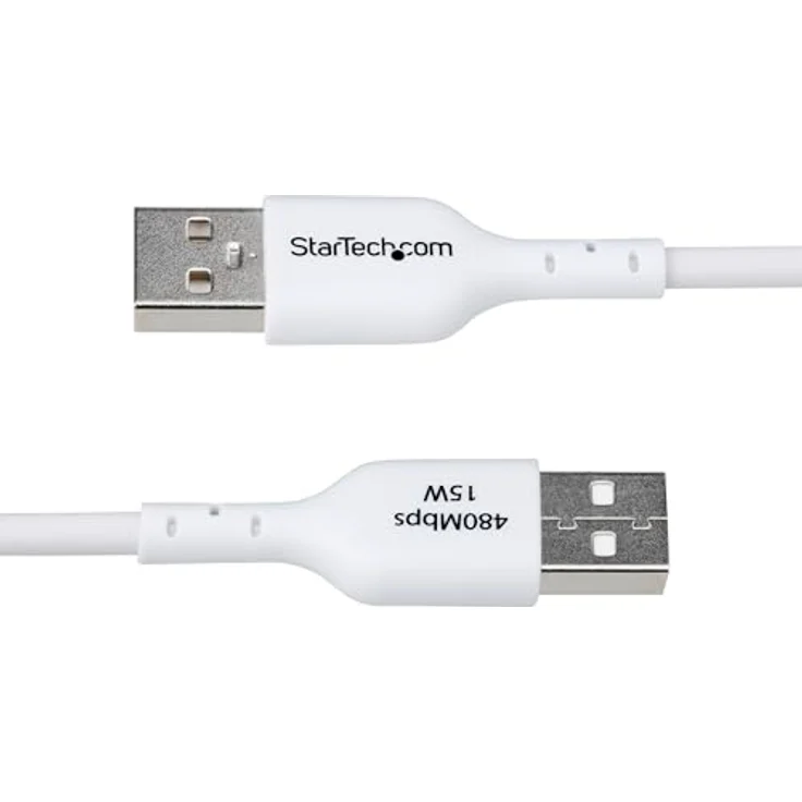 StarTech.com 2m USB-A auf USB-C Ladekabel, Laden & Synchronisieren, 3A, USB 2.0, TPE-Mantel, Weiß – Bild 4