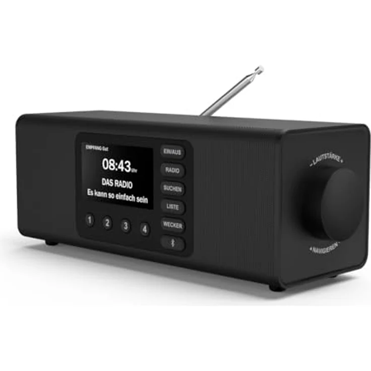Hama Digitalradio DR2002BT, FM/DAB/DAB+/Bluetooth RX, Radiowecker, Stereo, SW (DAB, DAB+, FM, Bluetooth), Radio, Schwarz – Bild 3