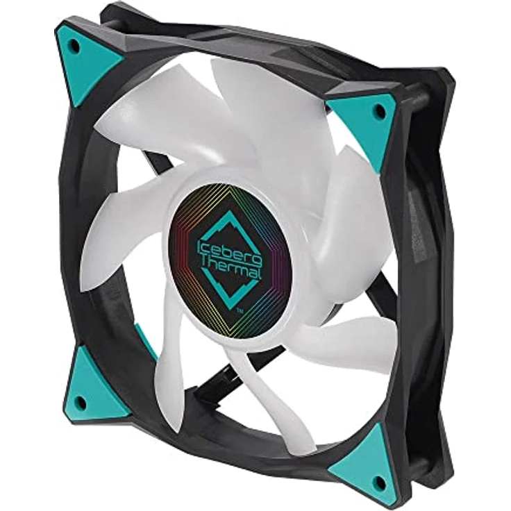 Iceberg Thermal IceGALE RGB 120 mm PWM Dual Kugellager ARGB Gehäuselüfter adressierbar 3er-Pack, Schwarz – Bild 2