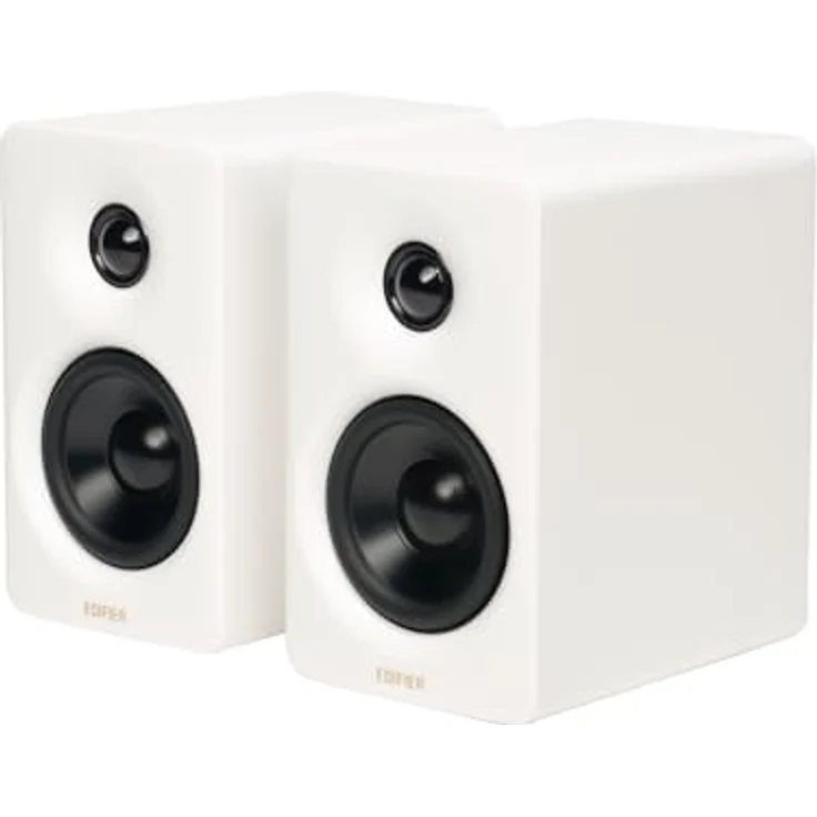 Edifier M60 Multimedia-Lautsprecher Bluetooth 5.3, 66W RMS, Hi-Res Audio & Hi-Res Wireless Audio, LDAC, 3" Mittelbass & 1" Hochtöner, USB-C & Aux-Eingänge, Kompakter Desktop Lautsprecher - Weiß – Bild 1