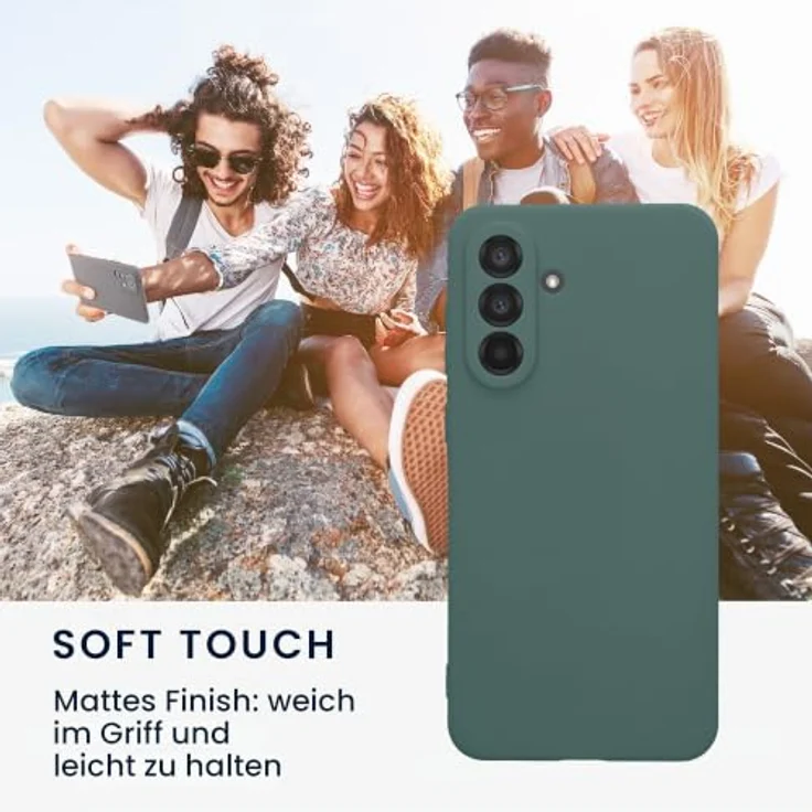 kwmobile Handyhülle für Samsung Galaxy A56 5G - weiches TPU Silikon Case in Blaugrün, flexibles und rutschfestes Cover mit präzisen Kameralöchern – Bild 4
