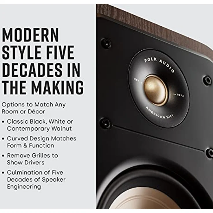 Polk Audio Signature Elite ES15 hochauflösende Regallautsprecher fürs Heimkino, Stereo Lautsprecher, Surround Boxen, Hi-Res zertifiziert, kompatibel mit Dolby Atmos und DTS:X (Paar), Weiß – Bild 4