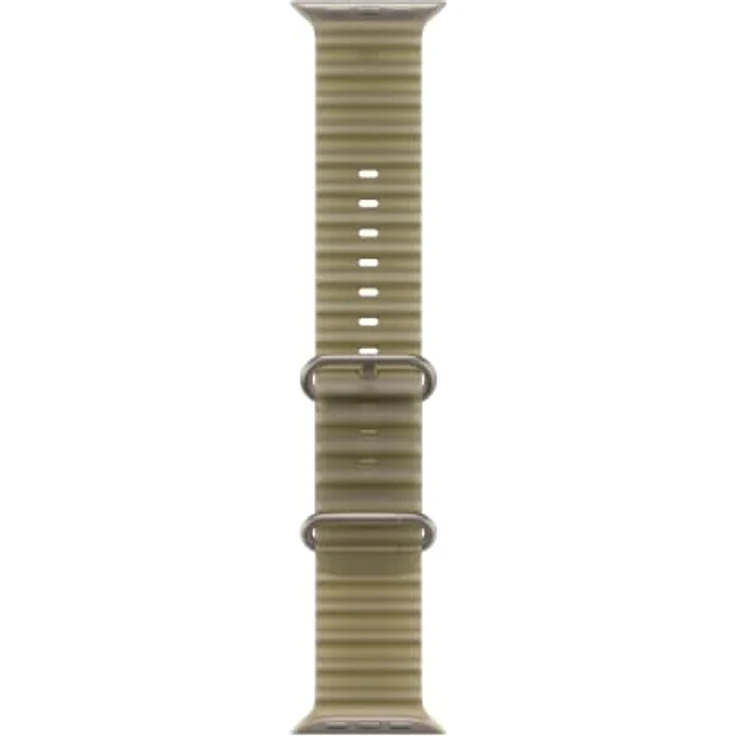 Apple Watch Ocean Armband 49mm, Halbtransparentes Seegrasgrün, extrem dehnbar und korrosionsbeständige Titan-Schließe – Bild 1