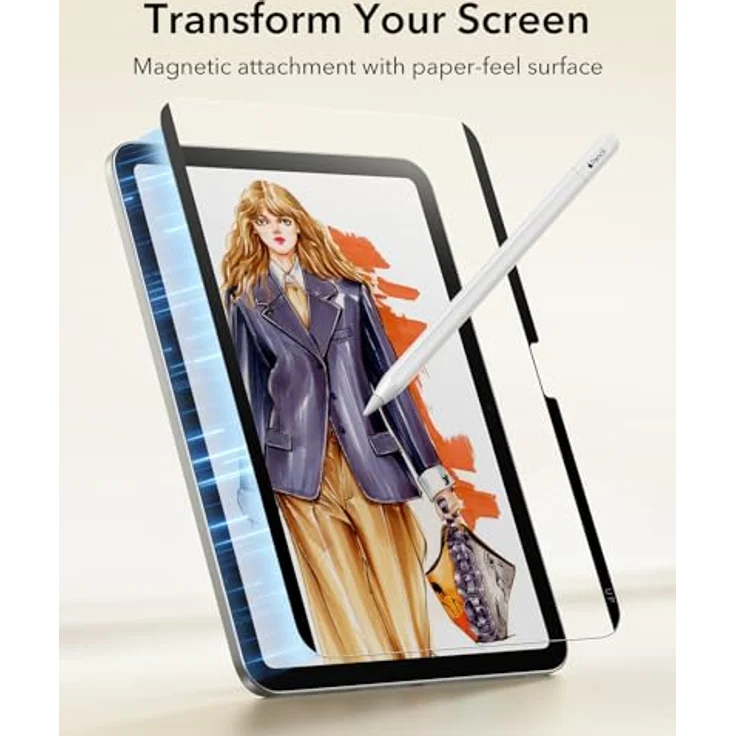 ESR Magnetisch Paper-Feel Schutzfolie für iPad Air 11" (M4/M3/M2), abnehmbar, blasenfrei, für Pencil geeignet – Bild 3
