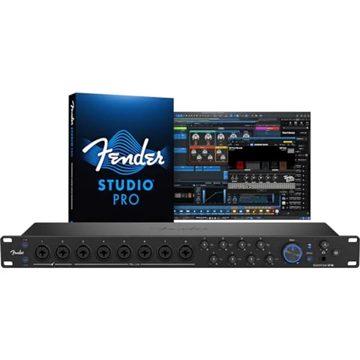 Fender Quantum LT 16, 16x8 USB-C Audioschnittstelle mit 24 Bit/192 kHz, 8-HD Mikrofonvorverstärkern und 14 TRS Line-Eingängen – Bild 1