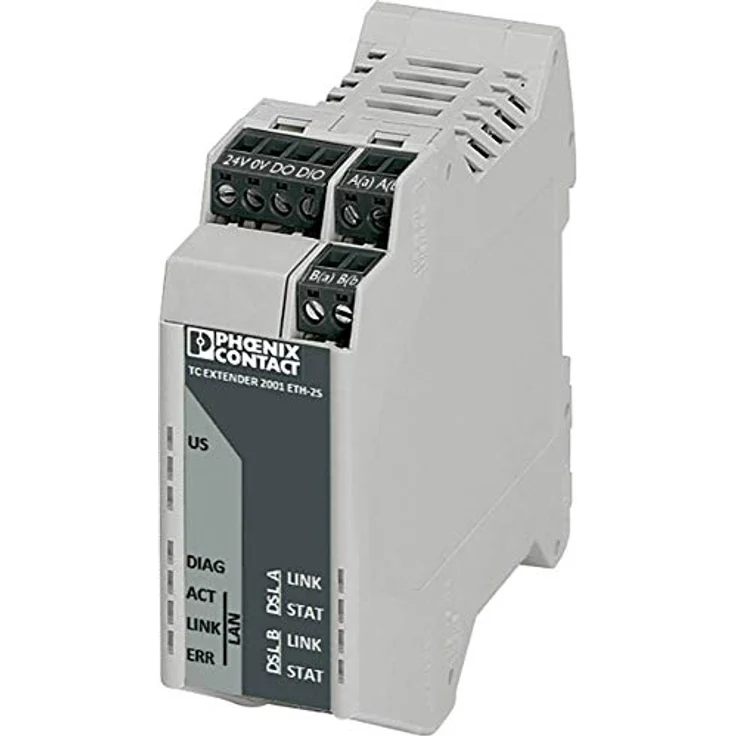 Phoenix Contact TC EXTENDER 2001 ETH-2S, Unmanaged Ethernet-Extender mit 2 Ports, Datenrate bis 30 MBit/s, Reichweite bis 20 km, Diagnosetools über USB und LEDs – Bild 2