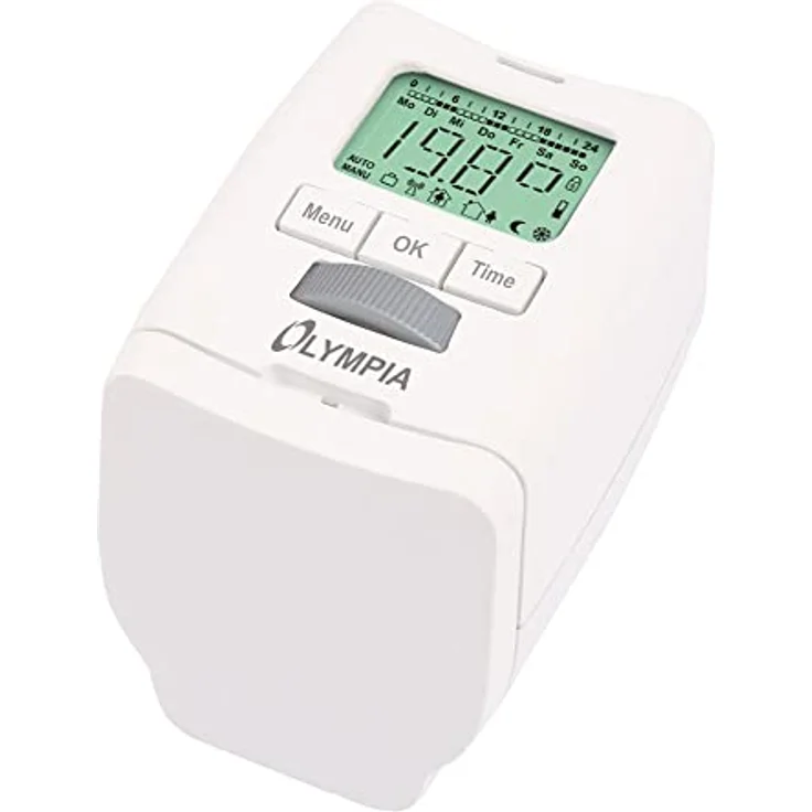 OLYMPIA HT 430-22, Energiespar-Heizungsregler mit individuell einstellbarem Wochenprogramm, Weiß – Bild 1