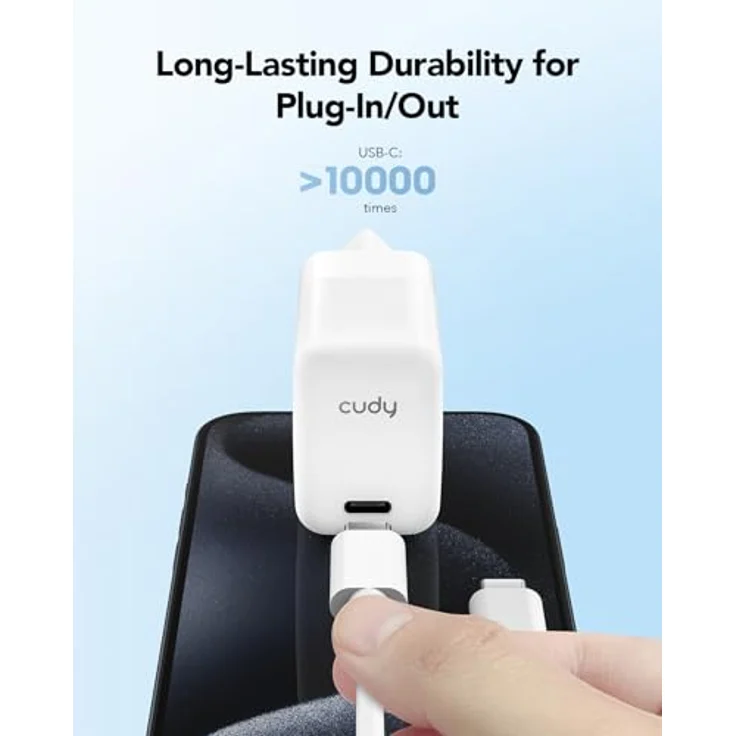 Cudy CH30 GAN USB-C-Ladegerät, 30 W Schnellladegerät mit PD/QC 3.0, kompakt und sicher für iPhone, Samsung, Pixel, iPad, MacBook, Xiaomi, OnePlus – Bild 5