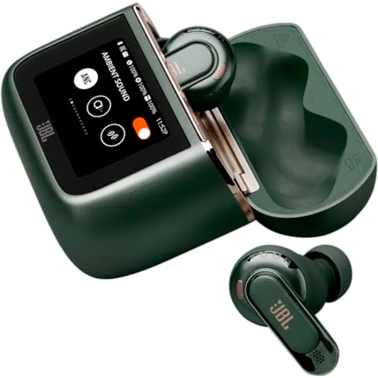 JBL Tour Pro 3, True Wireless Bluetooth-Kopfhörer mit 40 h Akkulaufzeit, True Adaptive Noise Cancelling 2.0 und JBL Spatial 360 Sound, Grün – Bild 2
