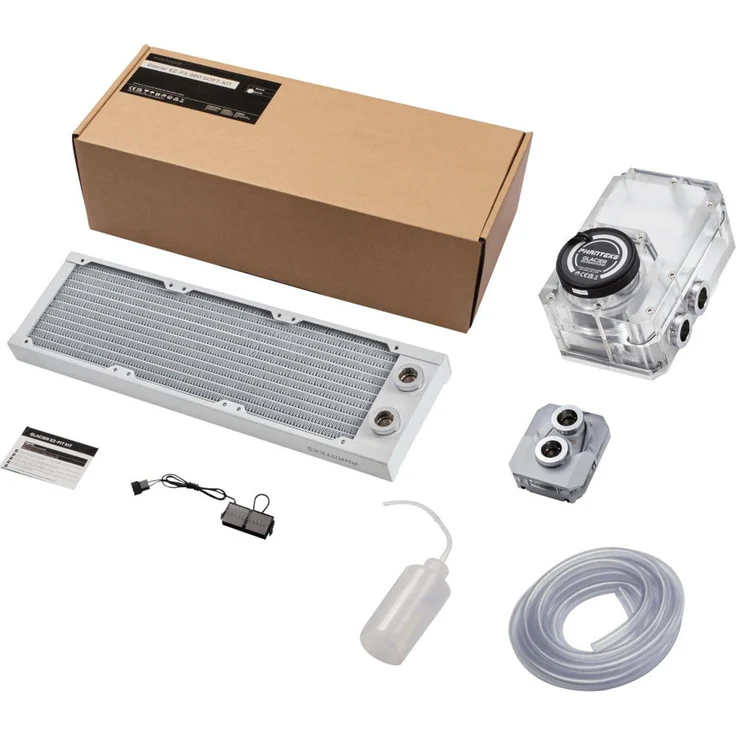 Phanteks Glacier EZ-Fit 360 SOFT-KIT, Wasserkühlungsset mit 360 mm Radiator und Hochleistungs-CPU-Block, weiss