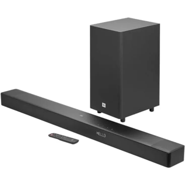 JBL Cinema SB595, 3.1.2 Kanal Soundbar mit Dolby Atmos®, kabellosem Subwoofer, 440W Leistung, HDMI eARC, Bluetooth Streaming und Center-Lautsprecher für klare Dialoge