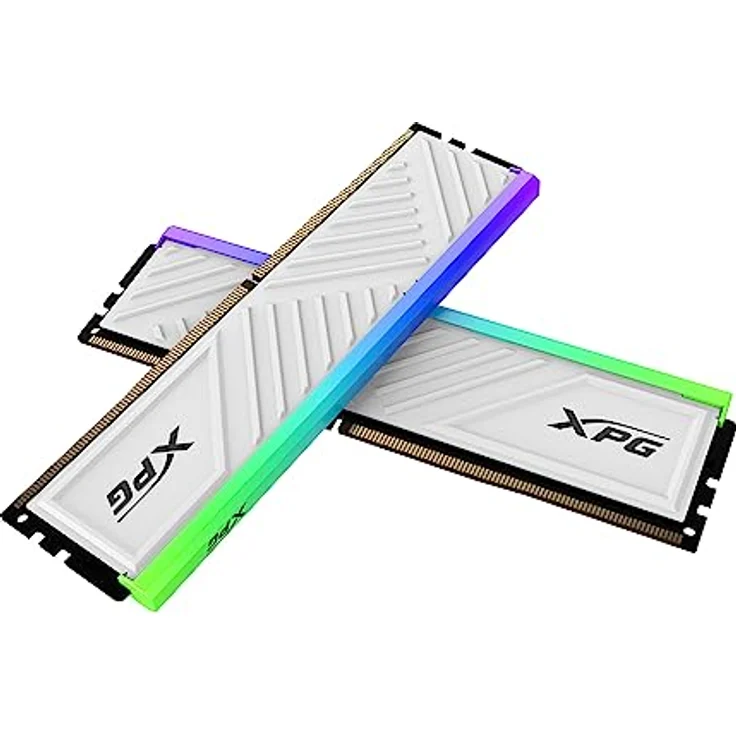 XPG SPECTRIX D35G RGB DDR4 3200MHz CL16 32GB (2x16GB) PC4-25600 RAM White Heatsink - Kompaktes Low-Profile-Kühlkörper-Design, Anpassbare RGB-Lichteffekte, Unterstützt Intel XMP 2.0 – Bild 1