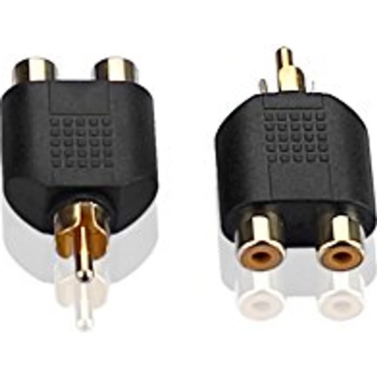 Sienoc 5 PK Audio-Adapter Chinch Cinch-Stecker auf 2x Cinch-Kupplung Y-Adapter Verteiler – Bild 3
