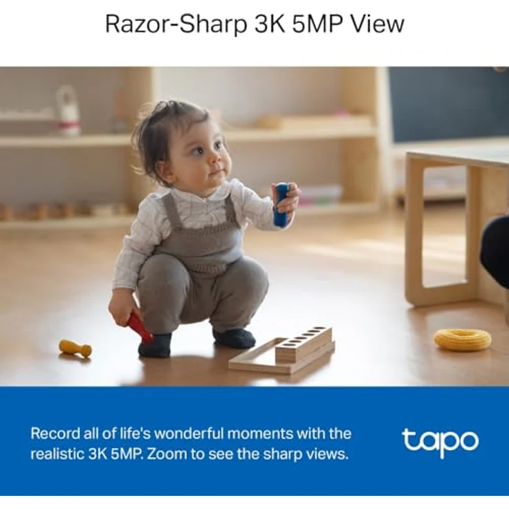 TP-Link Tapo C230 Smart Pan/Tilt AI 3K 5MP 1620P WiFi Home Security Camera, Nachtsicht, Babyweinerkennung, Bewegungserkennung, 2-Wege Audio – Bild 5