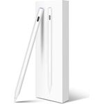 HATOKU Pencil 2. Generation, Magnetisch ladender Stylus Pen mit Neigung & Palm Rejection für iPad (Weiß), kompatibel mit iPad Air 3/4/5, iPad Mini 5/6, iPad Pro 11"/12.9", iPad 6/7/8/9/10