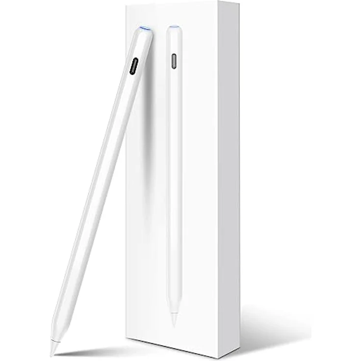HATOKU Pencil 2. Generation, Magnetisch ladender Stylus Pen mit Neigung & Palm Rejection für iPad (Weiß), kompatibel mit iPad Air 3/4/5, iPad Mini 5/6, iPad Pro 11"/12.9", iPad 6/7/8/9/10 – Bild 1