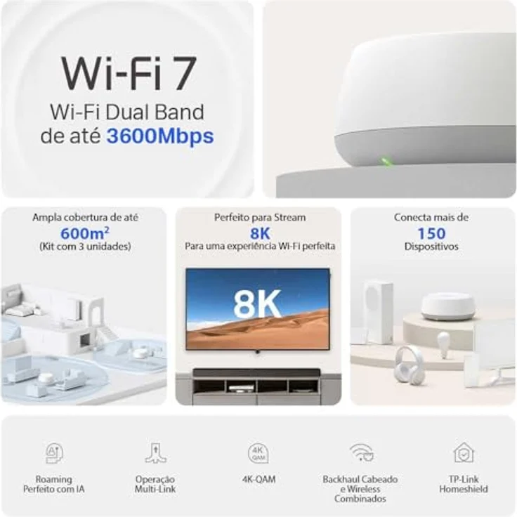 TP-Link Deco BE22, Wifi 7 Home Mesh Router mit 2882 Mbps, Gigabit-Ports und Alexa-Kompatibilität, 2-Pack – Bild 6