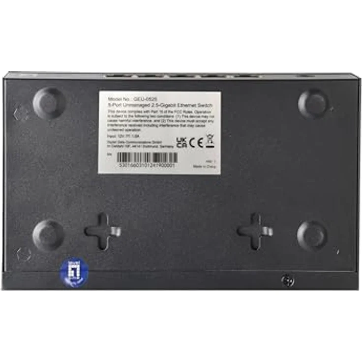 LevelOne GEU-0525 5-Port Unmanaged 2,5-Gigabit Ethernet Switch, schnelle Installation, Jumbo-Frames, IEEE 802.3x Flow Control – Bild 5