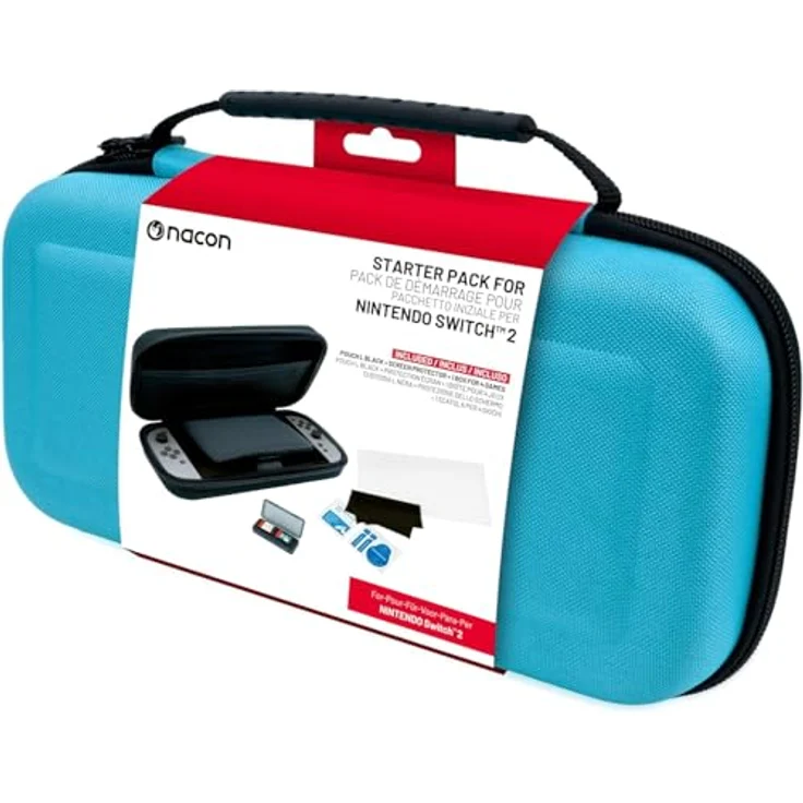 NACON SWITCH2POUCHBLUE, Reisekoffer für Nintendo Switch, blau, aus EVA und Nylon, 235 mm, mit Reißverschluss – Bild 1