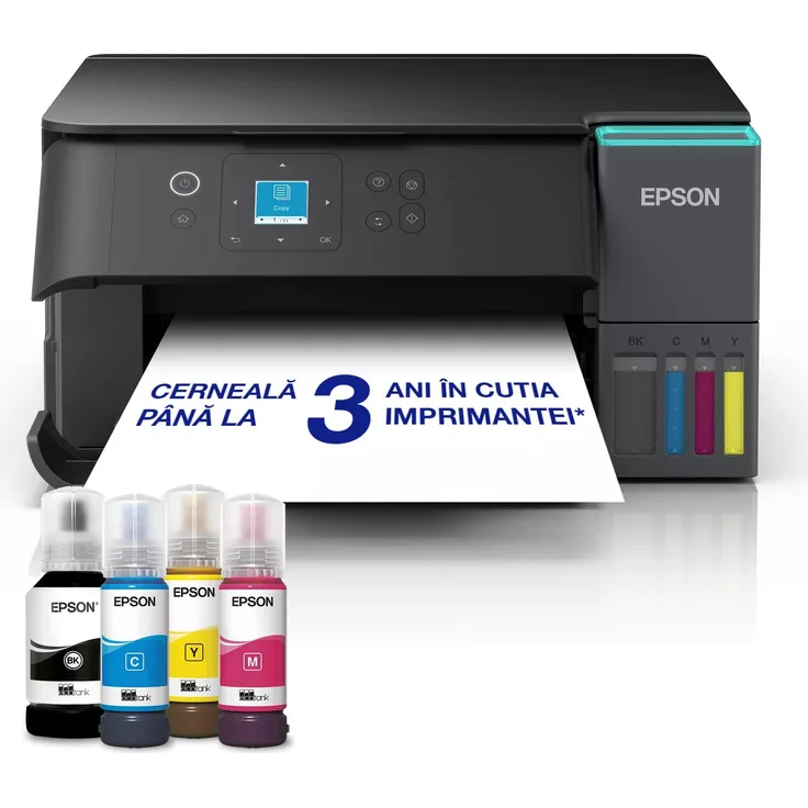Epson EcoTank L4360, Multifunktions-Farb-Tintenstrahldrucker mit CISS, A4, Duplex, WLAN, 4800 x 1200 dpi, schwarz