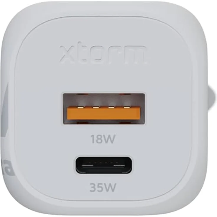 Xtorm 35W GaN2 Ultra Ladegerät, GaN-Technologie, USB-C und USB-A, Power Delivery, GRS recyceltes Plastik - Weiß – Bild 5