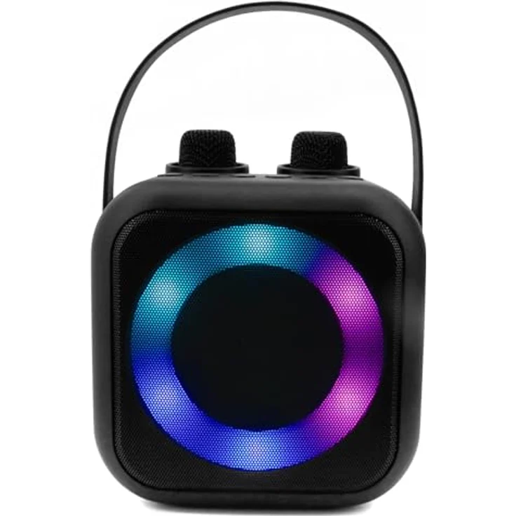 Soundmaster BT2024SW Karaoke-Anlage Inkl. Mikrofon, wiederaufladbar Schwarz, Bluetooth Lautsprecher – Bild 3