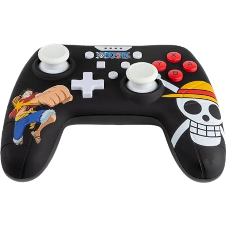 Konix One Piece Wired Controller für Nintendo Switch, OLED Switch und PC - Vibrationsfunktion - 3 m Kabel - Luffy-Motiv - Schwarz – Bild 2