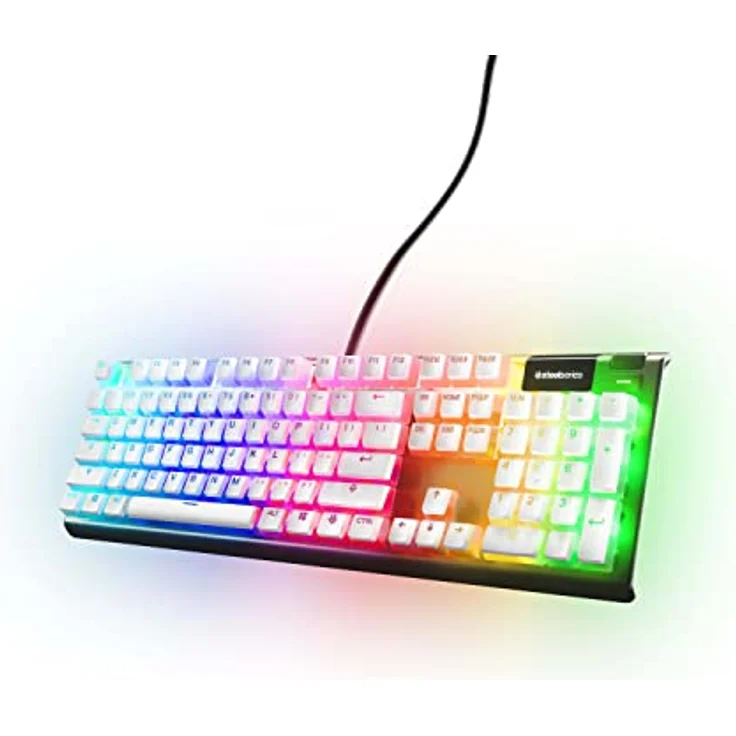 SteelSeries PrismCaps – Double-Shot-Tastenset mit „Pudding“-Optik – Kompatibilität mit allen gängigen mechanischen Tastaturen – MX-Stößel – Weiß (Deutsches Tastaturlayout) – Bild 2