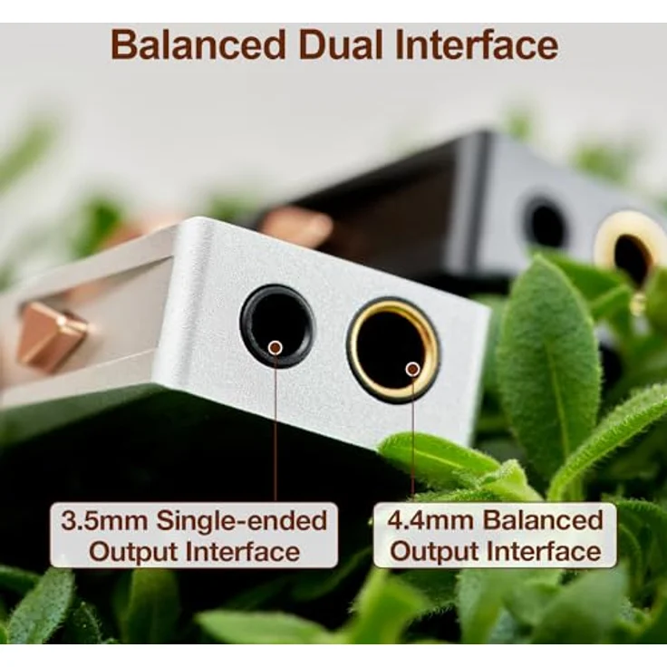 Générique HIDIZS S8 Pro Robin Kopfhörerverstärker Tragbarer HiFi Balanced Dongle DAC für iPod Android PC mit Windows/Mac OS/iOS/iPad OS/Harmony OS System, Silber, Dual-DAC-Symmetrische-Decoder-Architektur – Bild 4
