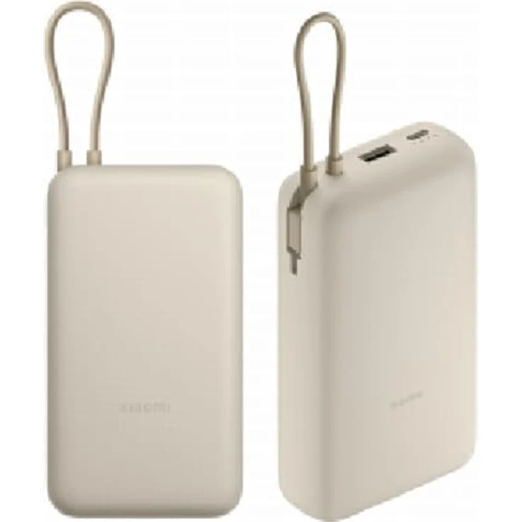 Xiaomi 33W Power Bank 10.000mAh mit integriertem Kabel, kompakt und schnellladefähig für 3 Geräte gleichzeitig – Bild 1
