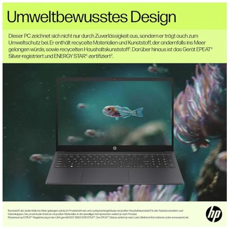 HP 15-fd0611ng, 39,6 cm (15,6 Zoll) Notebook mit Intel N100, 4 GB RAM und 128 GB SSD, Silber – Bild 6