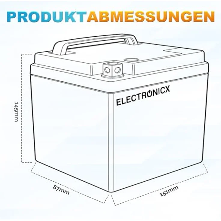 Electronicx YTX14-BS AGM Motorradbatterie 14Ah 12V 210A, wartungsfrei, rüttelfest, auslaufsicher für Motorrad, Roller, Quad und ATV – Bild 8