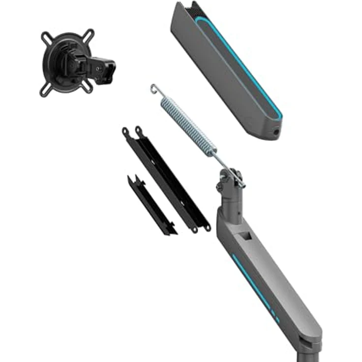 One for All Monitor Halterung Experience RGB Single, 360° drehbar und 180° schwenkbar für Monitore bis 45'', Schwarz – Bild 6