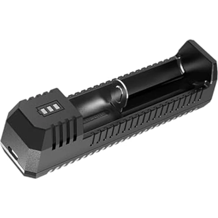 Nitecore 1fach USB-Ladegerät UI1 mit Ladestrom max. 800mAh, 3 LED, lädt 21700 mi – Bild 2