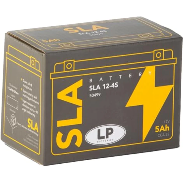 Landport Batterie AGM SLA 12V 5Ah, wartungsfreie Motorrad Startbatterie MS SLA 12-4S, auslaufsicher und leicht – Bild 3