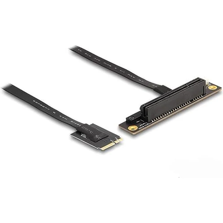 Delock 64219 PCI-Express Karte PCIe, Adapter für M.2 Slot mit flexiblem Kabel und 12 V Stromanschluss – Bild 1