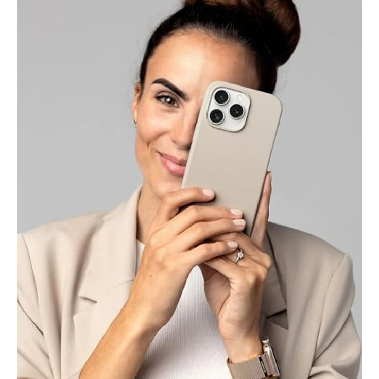 VONMÄHLEN Weiche Silikonhülle, Handyhülle aus recycelten Materialien, kompatibel mit iPhone und Mag-Safe, mit Mikrofaserfutter und Kamera-Displayschutz – Bild 3