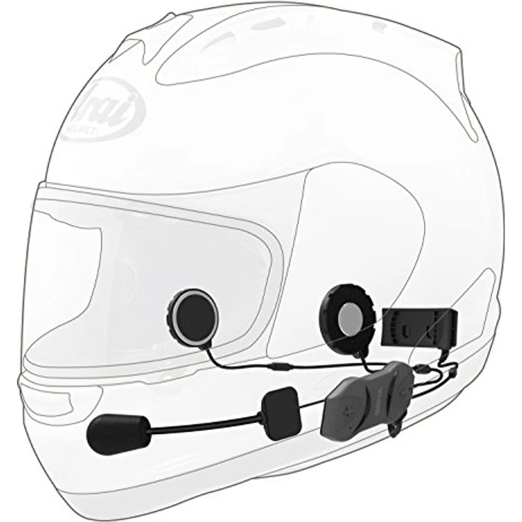 Sena 10R extra flaches Bluetooth-Kommunikationssystem für Motorräder und Roller, Lenkerfernbedienung nicht enthalten – Bild 3