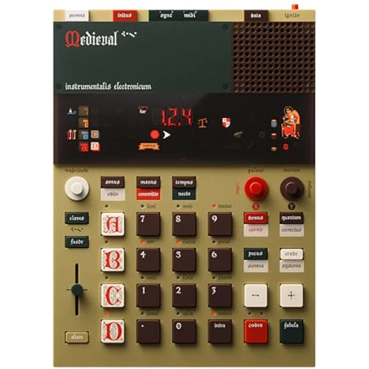 Teenage Engineering EP1320 medieval, MIDI Controller mit umfangreicher mittelalterlicher Instrumentenbibliothek, Gelb – Bild 1