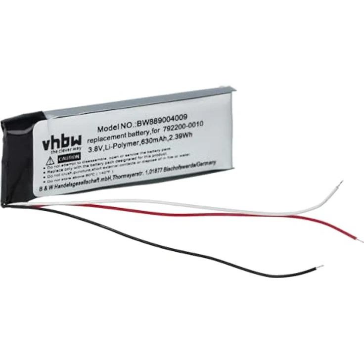 vhbw Akku Ersatz für Bose 792200-0010, 630 mAh, 3,8 V, Li-Ion für Wireless Headset Kopfhörer – Bild 3