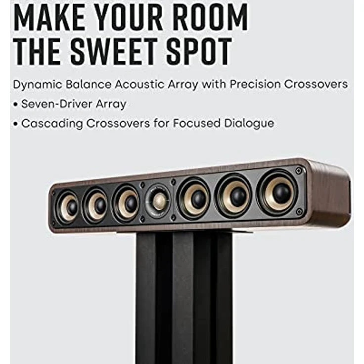 Polk Audio Signature Elite ES35 Centerlautsprecher, schlanker, hochauflösender Center Lautsprecher, Hi-Res zertifiziert, Dolby Atmos und DTS:X kompatibel (Stück), Weiß – Bild 2