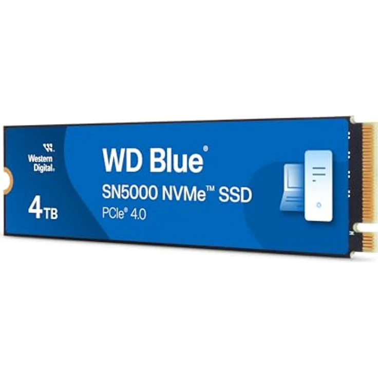 Western Digital WD Blue SN5000 NVMe SSD 4 TB interne SSD (Lesegeschwindigkeiten von bis zu 5.500 MB/s, 900 TBW, nCache 4.0, Acronis True Image) – Bild 2