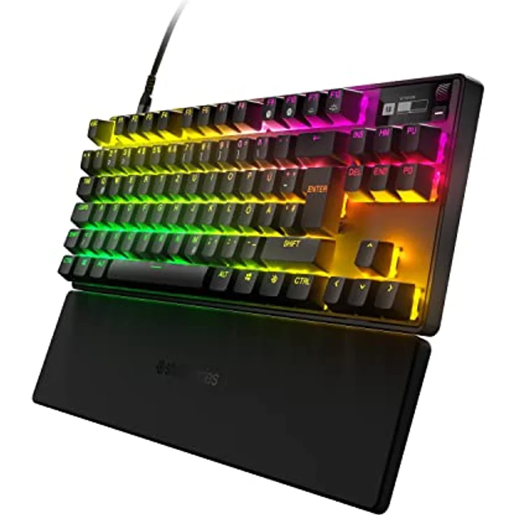 SteelSeries Apex Pro TKL (2023) - Mechanische Gaming-Tastatur – Die weltweit schnellste Tastatur – Anpassbares Ansprechverhalten – E-Sports TKL-Formfaktor – RGB – Deutsches (QWERTZ) Layout – Bild 1