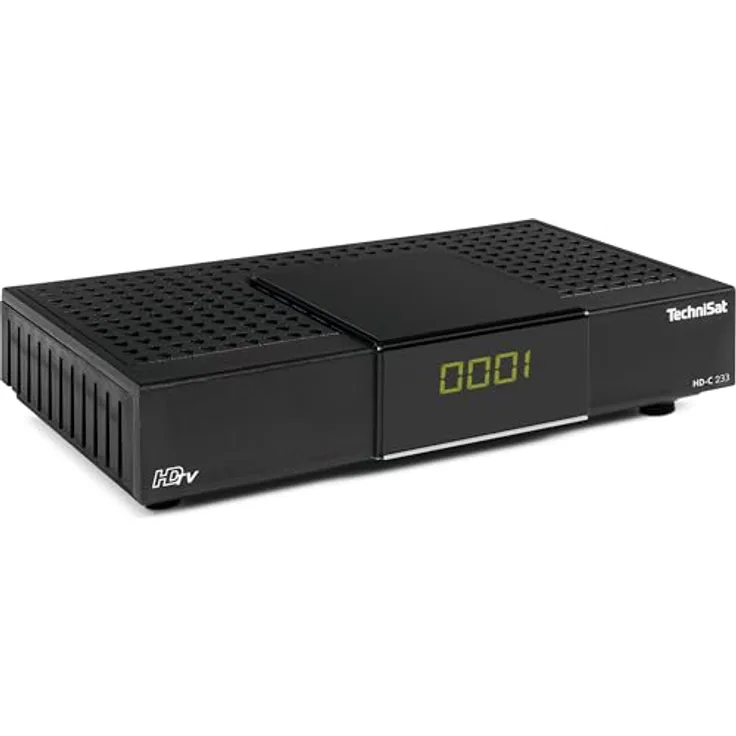 TechniSat HD-C 233 - Kabel-Receiver für digitales Kabelfernsehen (HDTV, DVB-C, HDMI, SCART, USB 2.0, RF in, EPG, Fernbedienung) in Schwarz