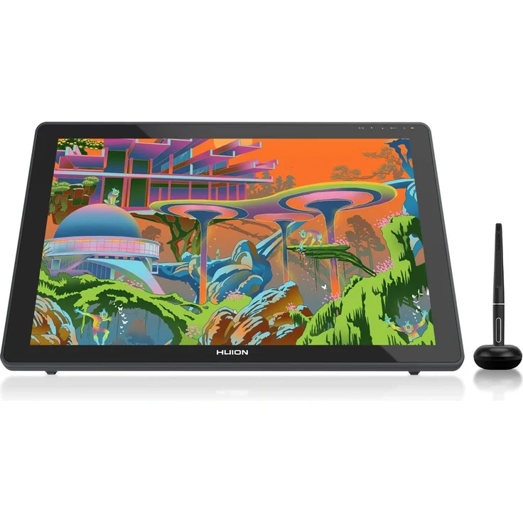 HUION Kamvas 22 PW517 Grafiktablett mit Display, 21,5 Zoll, 120% sRGB, batterieloser Stift mit 8192 Druckstufen und Neigungsfunktion
