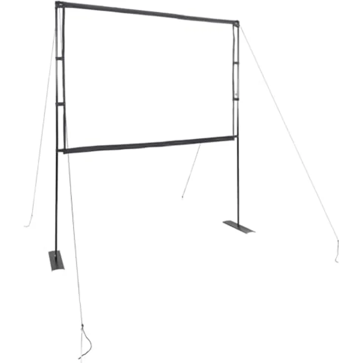 vidaXL Beamer Leinwand mit Ständer 84 Zoll 4:3, tragbare Projektionswand aus 100 % Polyester mit stabiler Eisenstruktur und optimierter Bildqualität – Bild 1
