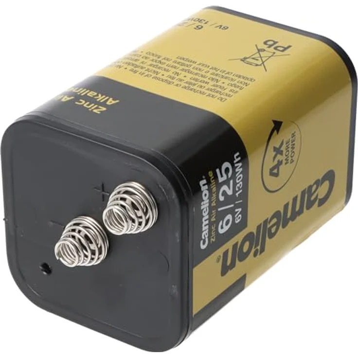 Zinc Air Alkaline 4LR25 6 Volt, 25Ah, 130Wh, Batterie mit bis zu 4mal mehr Leistung als die Standard 4R25 – Bild 6