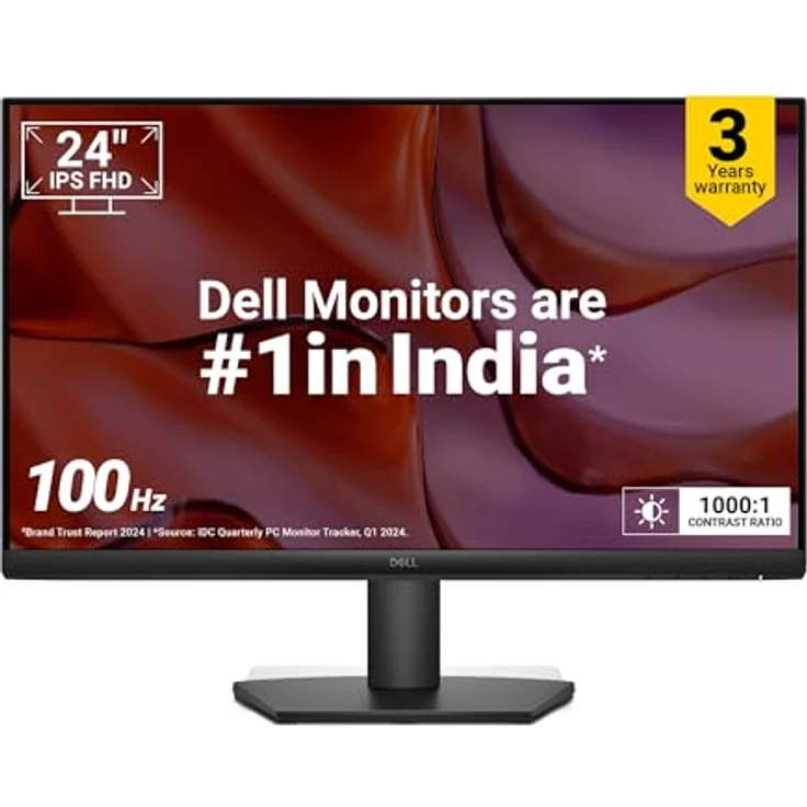 Dell 24 Monitor SE2425HM 23,8 Zoll Full HD, 100Hz, IPS, Neigbar, Comfortview Plus, Schwarz – Bild 4