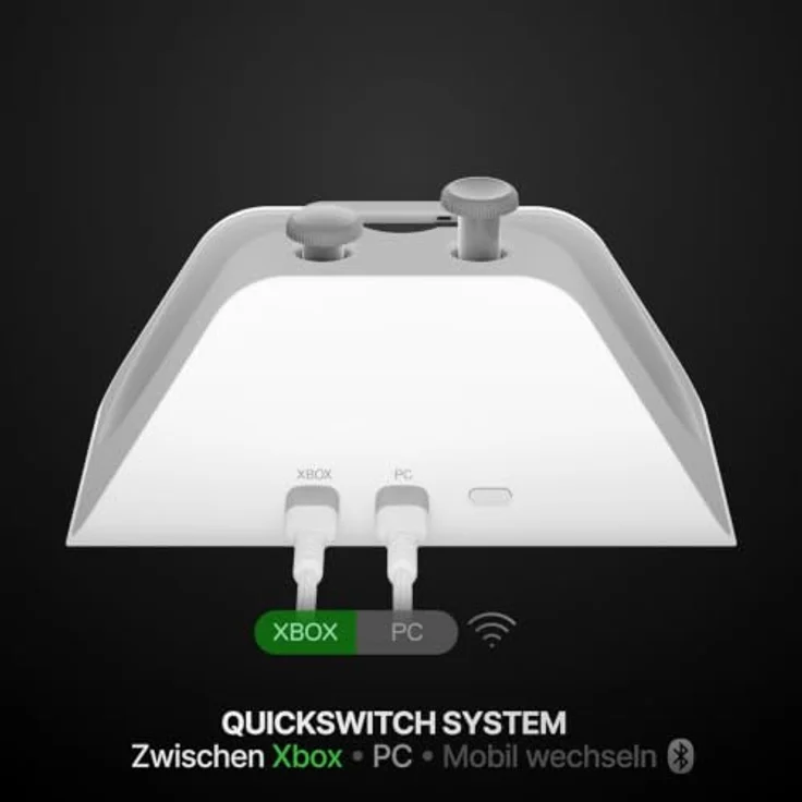 SteelSeries Aeon Pro Wireless Controller für Xbox, PC und Mobil – Weiß, QuickSwitch Dock, unbegrenzte Akkulaufzeit, OLED Smart Display, anpassbare Trigger und Paddles – Bild 4