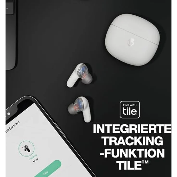 Skullcandy Rail Kabelloser In-Ear-Kopfhörer mit Skull-iQ App, Mikrofon, 42 Stunden Akkulaufzeit und Bluetooth für iPhone, Android und mehr – Knochen/Orange – Bild 4